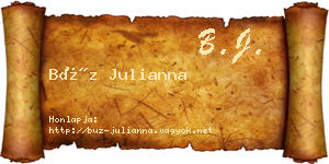 Búz Julianna névjegykártya
